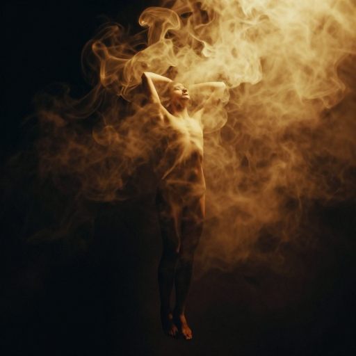 Visceral transition from tension to release.