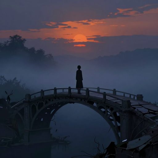 A solitary figure stands at the edge of a vast, windswept expanse, symbolizing vulnerability and the fear of being left behind.