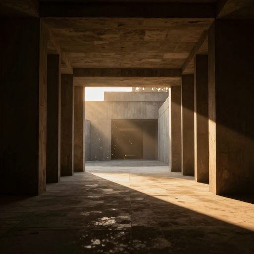 A quiet, transitional passage symbolizing a psychological threshold.
