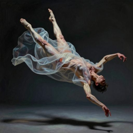 Figure adrift in loss of tone.