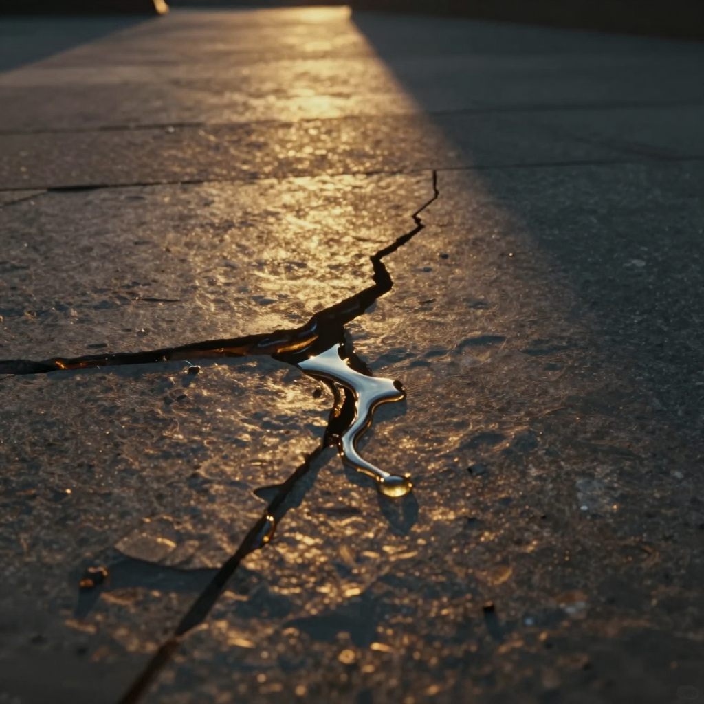 A small, persistent leak causing quiet tension.