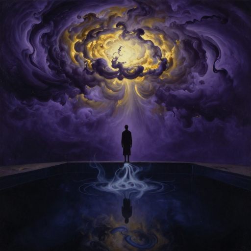 A figure stands at the threshold of a cleansing storm.