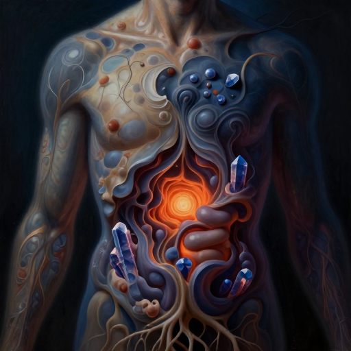 A luminous, visceral depiction of the subconscious core.