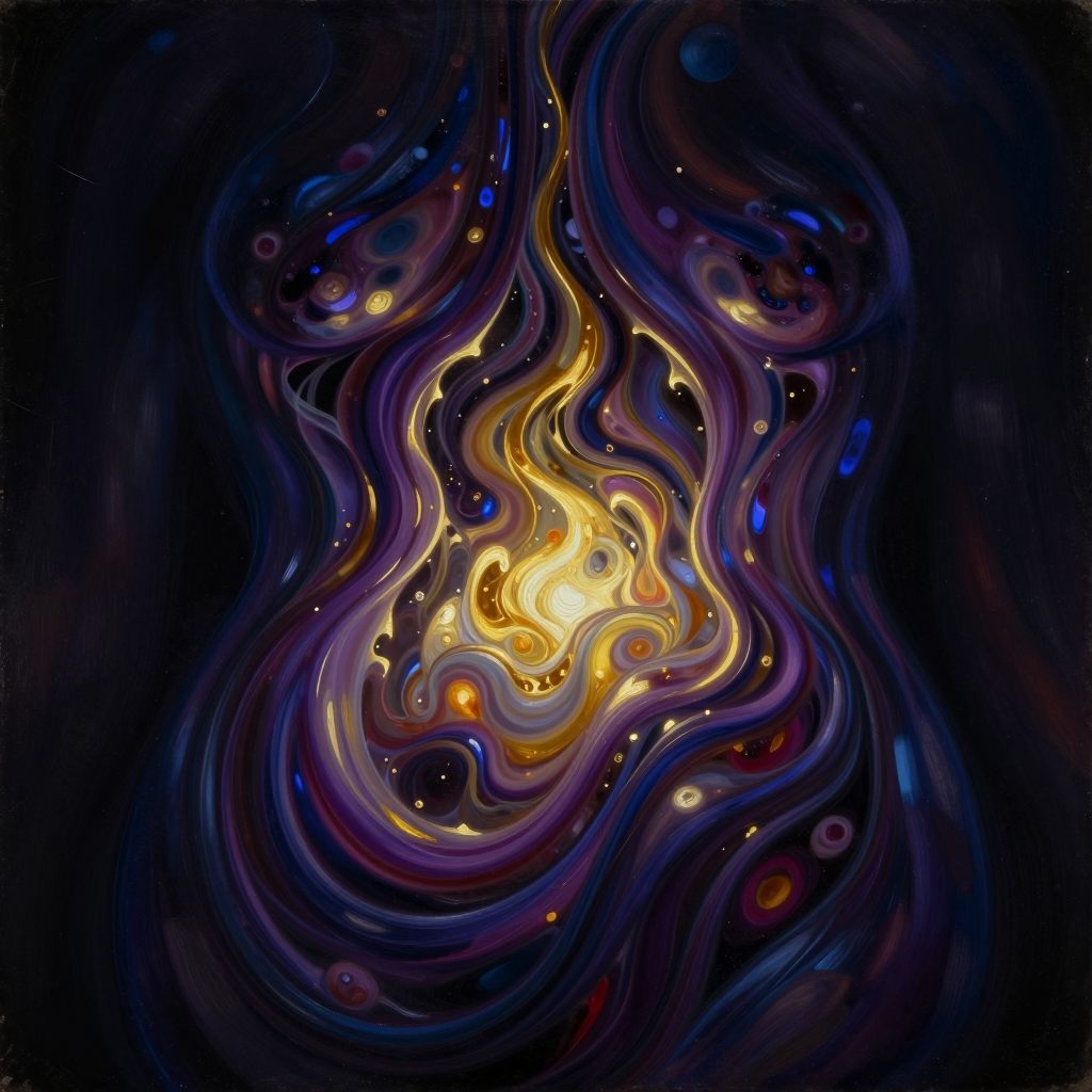 Primal emergence from the subconscious.