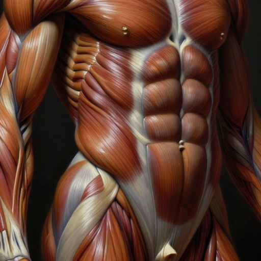 Sculptural depiction of strained muscle fibers maintaining balance.