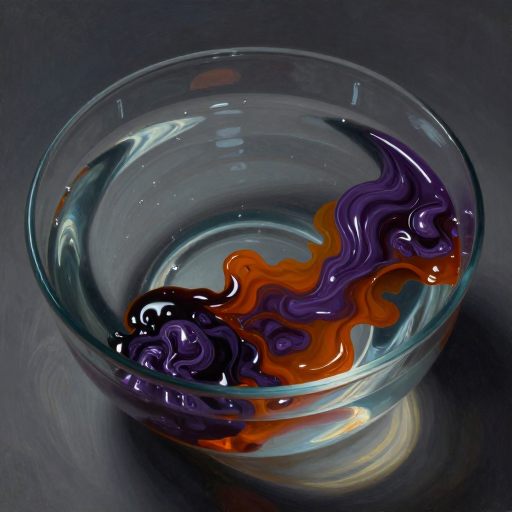A slow inundation of viscous, dark matter into a crystalline basin.