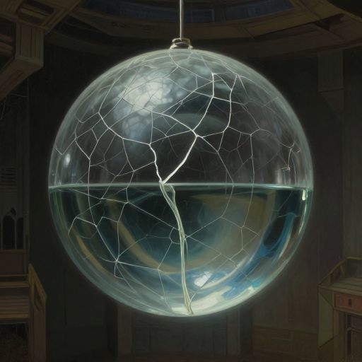Glass sphere maintaining form under immense pressure.