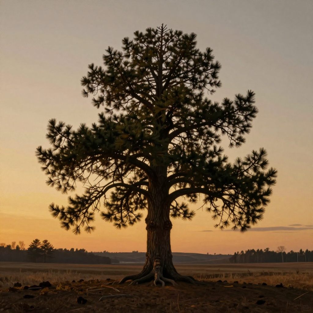 A majestic Abies Concolor tree symbolizing deep roots and enduring stability.