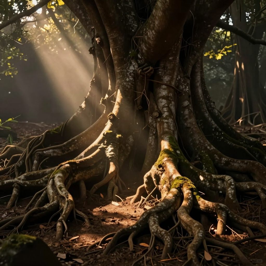 Deeply rooted formation symbolizing enduring commitment.