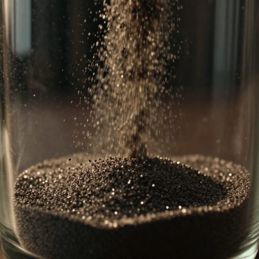 A slow accumulation of fine, gritty particles under unseen pressure.