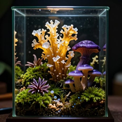 A glass sphere containing a gently swirling, mismatched ecosystem.