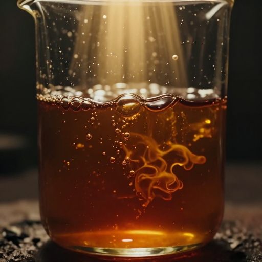 Pressurized liquid in a crucible.