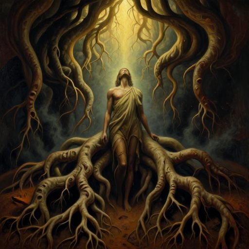 Emergence from subterranean roots