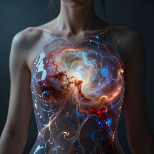 A torso in emotional openness.