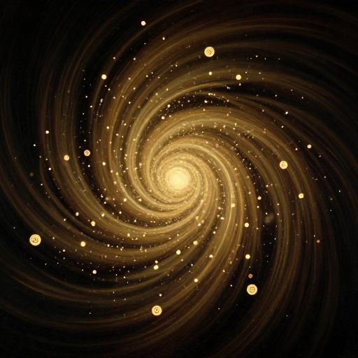 A vortex compressing vastness into a single point.