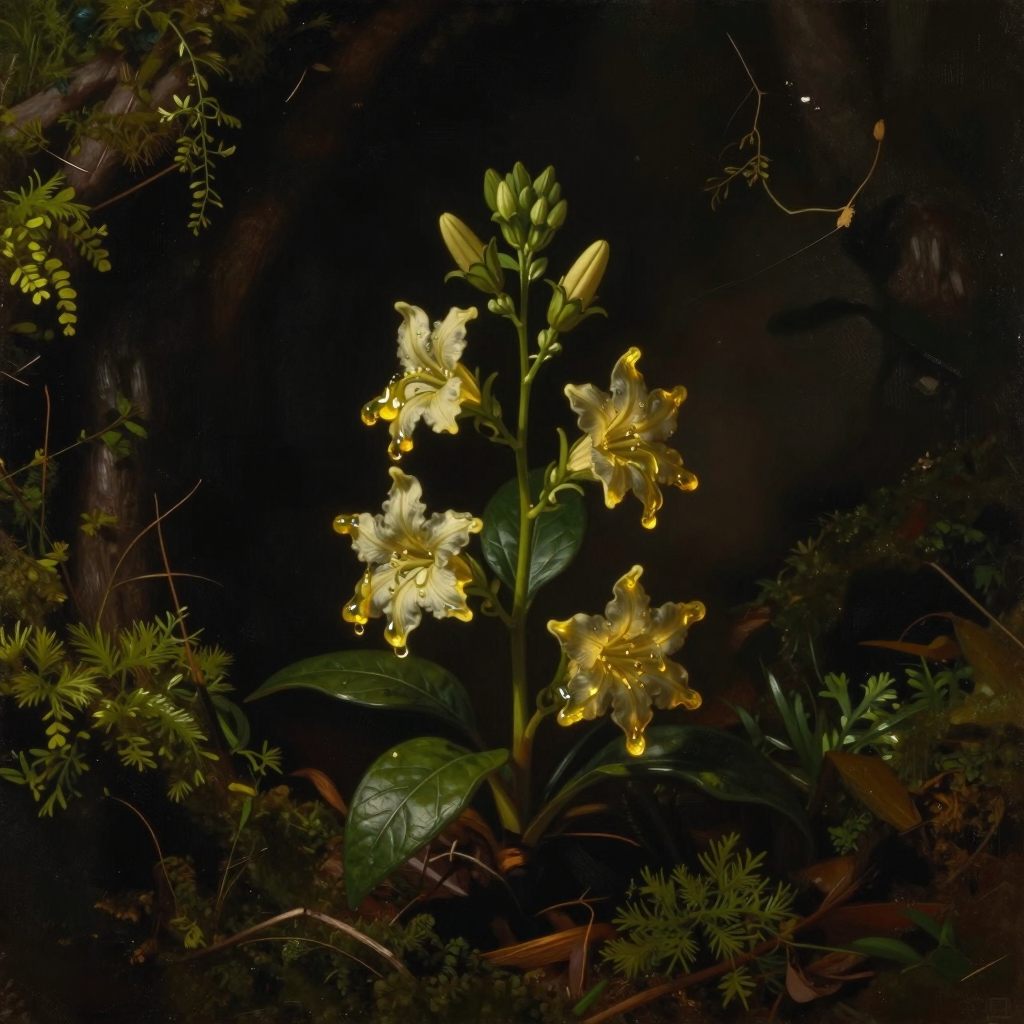 A rare, fragrant plant manifesting as a symbol of quiet presence.