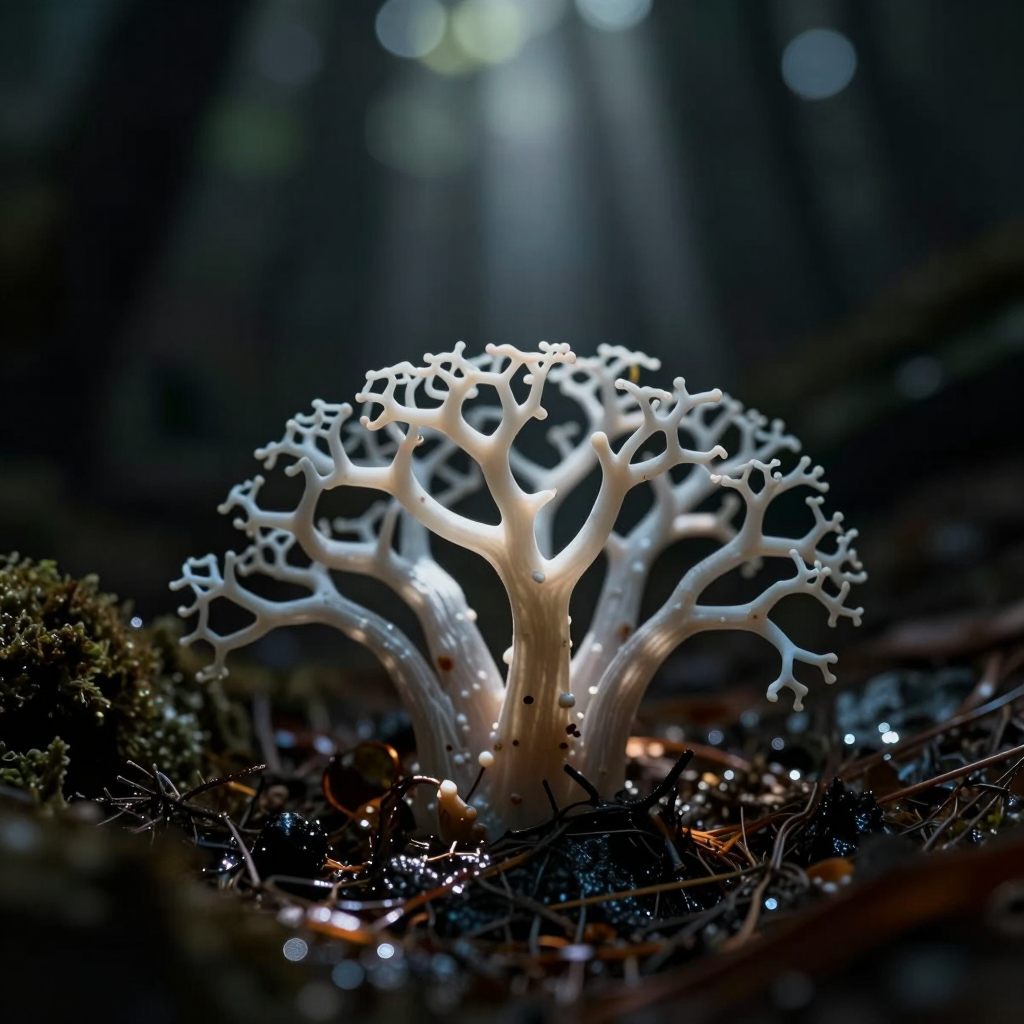 Emergence of complex psychological growth in dim setting.