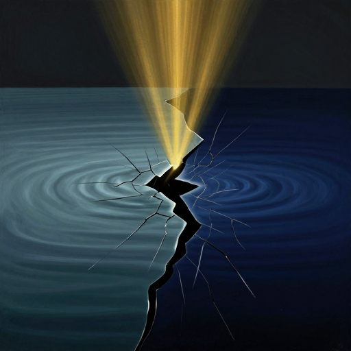 A sudden, violent separation between two realities.