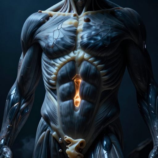 A figure confronts the tension of their core.