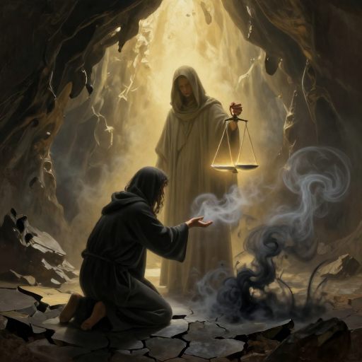 The Absolvitor granting grace and lifting the burden of guilt.