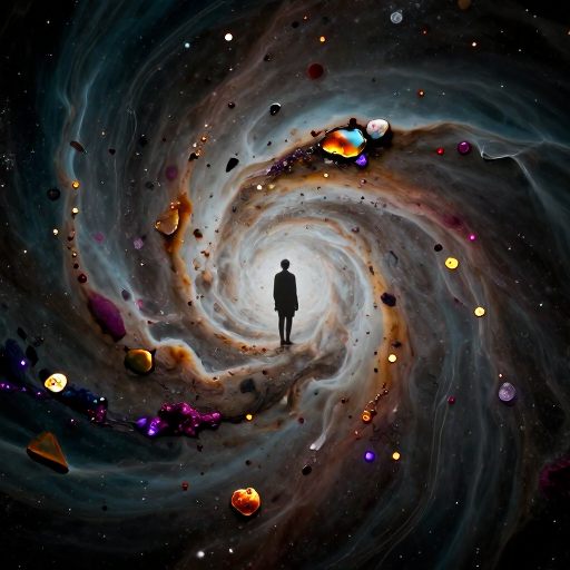 A figure absorbing chaotic energy.