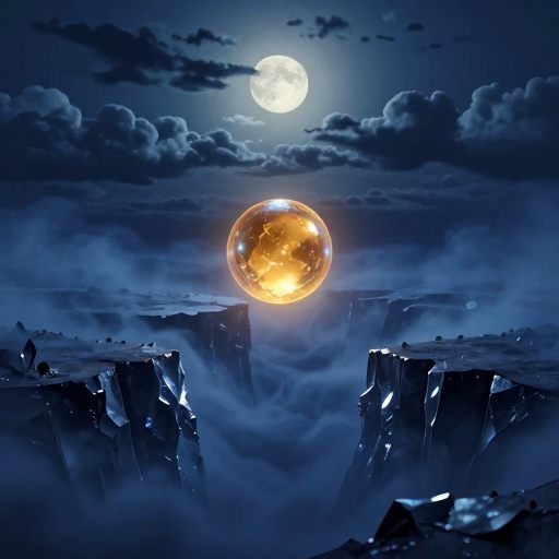 A fragile balance of suspended energy.