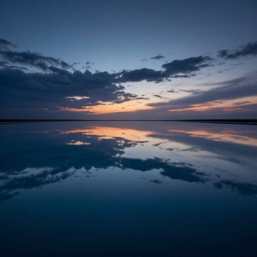 A glass surface reflecting a quiet, balanced pause.