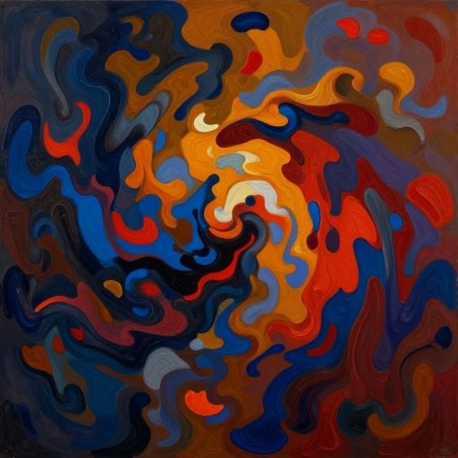 Swirling vortex of color representing cognitive overload.