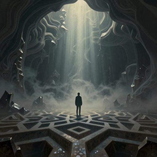 A descent into a crystalline, layered void.