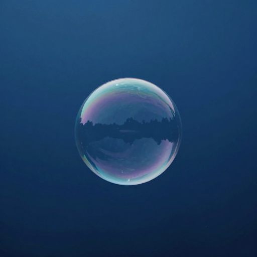 A perfect, translucent sphere floats in a liminal void, symbolizing fragile containment.