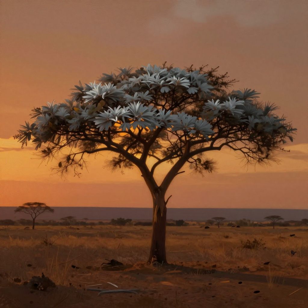 Silvery Acacia symbolizing quiet endurance.