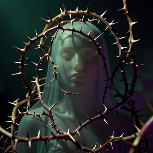 Protective thorns around a fragile form.