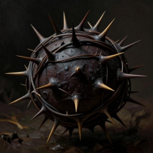 Macro view of thorny defense