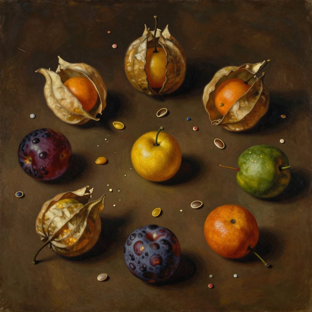 A delicate accumulation of objects representing commitments.