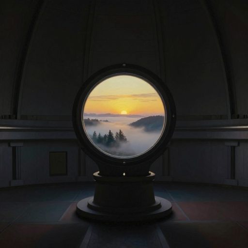 A lens bringing a swirling mist into sharp focus, symbolizing mental clarity.