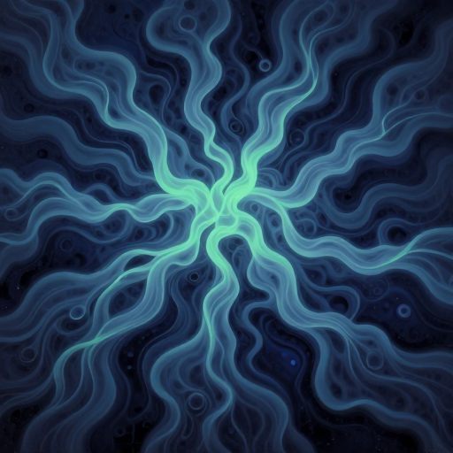 Ethereal visualization of decentralized biological matter.