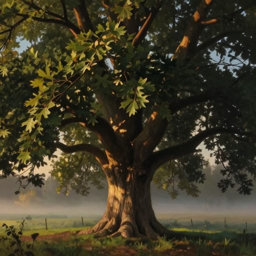 Ancient Plane Tree in golden light