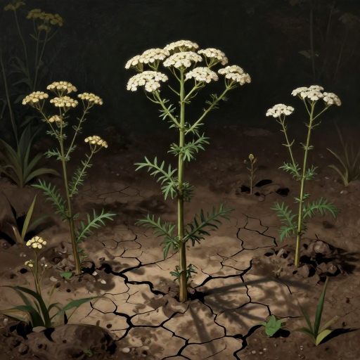 Resilient Yarrow in a quiet, aftermath setting.