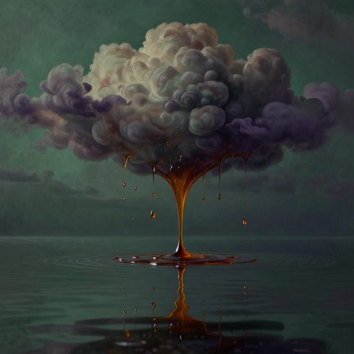 A fragile pool under a corrosive sky.