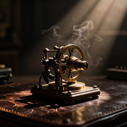 A vintage mechanical object suggesting pressure.