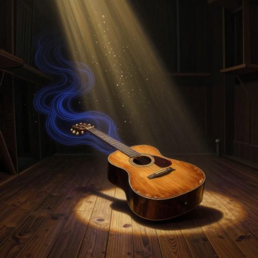 Acoustic guitar symbolizing internal harmony.
