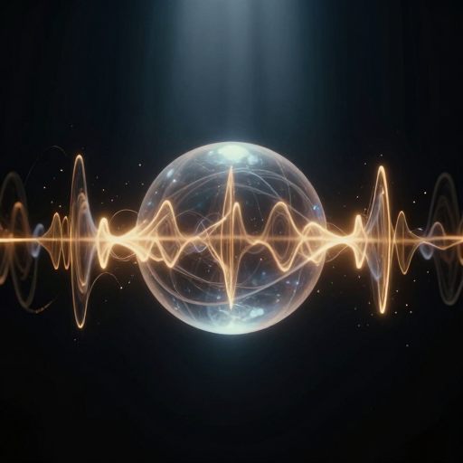 Ethereal sound waves emanating from a silent, internal source.