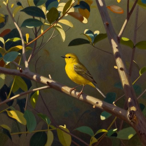 A small yellowrier perched in quiet contemplation.