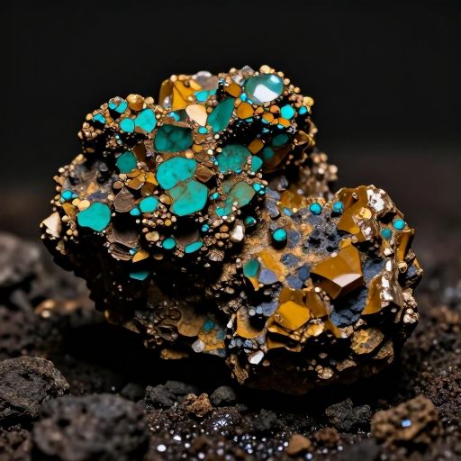 Oxidized mineral formations representing the truth of tarnishing.