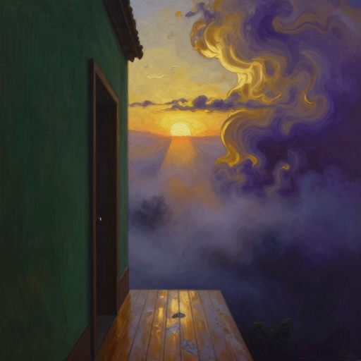 A misty threshold between two states.
