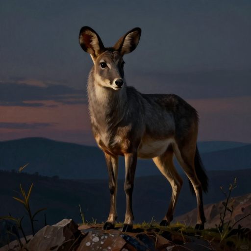 Vigilant Boshbok at twilight