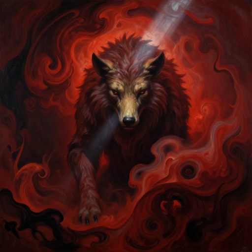 A visceral, instinctual presence manifesting from shadow.