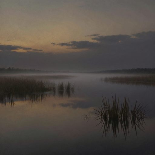 A misty, low-lying expanse reflecting deep emotional roots.