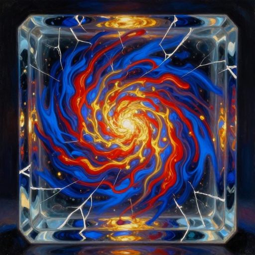 Untamed energy striving to break free from constraints.